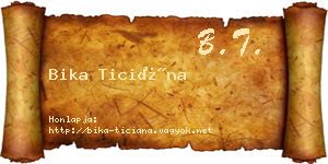 Bika Ticiána névjegykártya